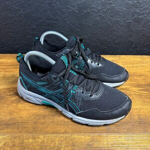 ASICS Gel-Venture 8 1012B230 Black Teal Synthetic Mesh Trail Running Womens 7.5